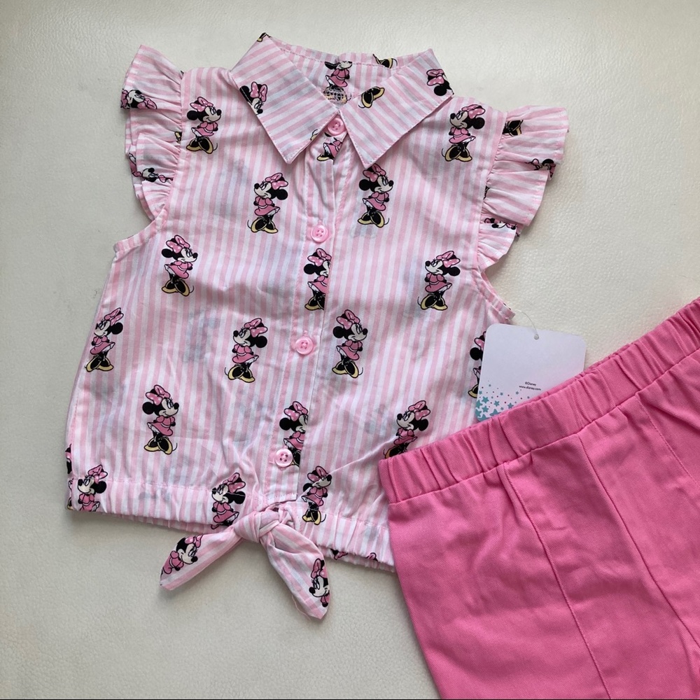 Disney Minnie Mouse pink shorts set 2199 - Picture 2 of 5